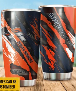 Denver Broncos Custom Name Tumbler - Denver Broncos Custom Name Tumbler Gift for Fan
