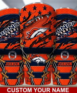 Denver Broncos Custom Name Tumbler - Personalized Tumbler for Die-Hard Fans