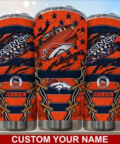 Denver Broncos Custom Name Tumbler - Personalized Tumbler for Die-Hard Fans