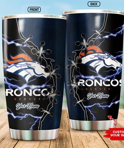 Denver Broncos Custom Name Tumbler - Show Your Broncos Pride with a Tumbler