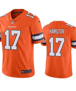 Denver Broncos Daesean Hamilton Orange Nike Color Rush Limited Jersey
