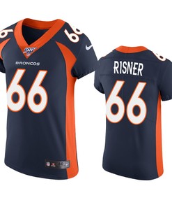 Denver Broncos Dalton Risner Navy 100th Season Vapor Elite Jersey