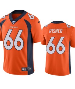 Denver Broncos Dalton Risner Orange 100th Season Vapor Limited Jersey