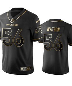 Denver Broncos Dekoda Watson Black 2019 Vapor Limited Golden Edition Jersey