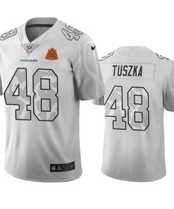 Denver Broncos Derrek Tuszka White City Edition Vapor Limited Jersey