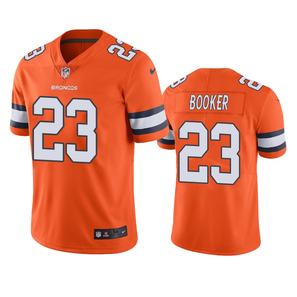 Denver Broncos Devontae Booker Orange Nike Color Rush Limited Jersey