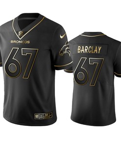 Denver Broncos Don Barclay Black Golden Edition 2019 Vapor Limited Jersey - Mens