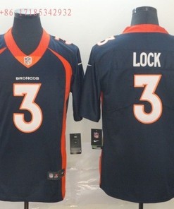 Denver Broncos Drew Lock #3 2020 Nfl Black Jersey Jersey