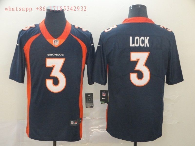 Denver Broncos Drew Lock #3 2020 Nfl Black Jersey Jersey