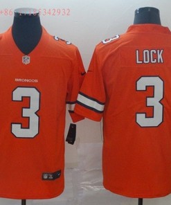 Denver Broncos Drew Lock #3 2020 Nfl Orange Jersey Jersey