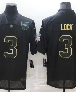 Denver Broncos Drew Lock #3 Nfl 2020 Black Jersey