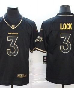 Denver Broncos Drew Lock #3 Nfl 2020 Black Jersey