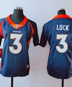 Denver Broncos Drew Lock #3 Nfl 2020 Navy Womens Jersey