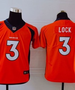 Denver Broncos Drew Lock #3 Nfl 2020 Orange Jersey