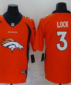 Denver Broncos Drew Lock #3 Nfl 2020 Orange Jersey