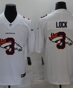 Denver Broncos Drew Lock #3 Nfl 2020 White Jersey