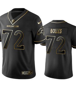 Denver Broncos Garett Bolles Black Golden Edition 2019 Vapor Untouchable Limited Jersey - Mens