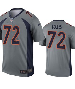 Denver Broncos Garett Bolles Gray Inverted Legend Jersey