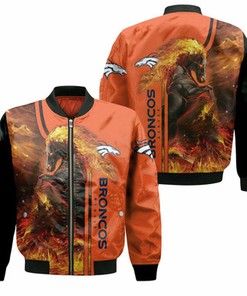 Denver Broncos Horse Nfl Fan For Fan 3D Bomber Jacket Model 1769