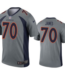 Denver Broncos Jawuan James Gray Inverted Legend Jersey