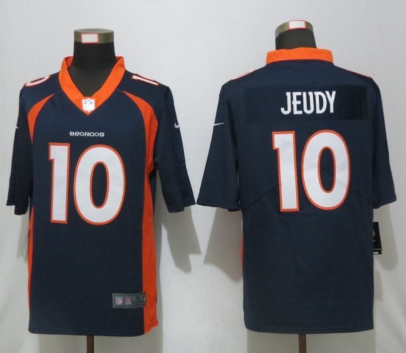 Denver Broncos Jerry Jeudy #10 Nfl 2020 Black Blue Jersey