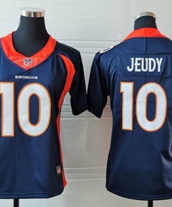 Denver Broncos Jerry Jeudy #10 Nfl 2020 Navy Womens Jersey