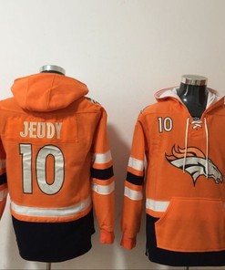 Denver Broncos Jerry Jeudy #10 Nfl 2020 Orange Hoodie Jersey