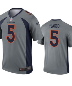 Denver Broncos Joe Flacco Gray Inverted Legend Jersey