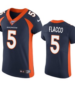 Denver Broncos Joe Flacco Navy 100th Season Vapor Elite Jersey