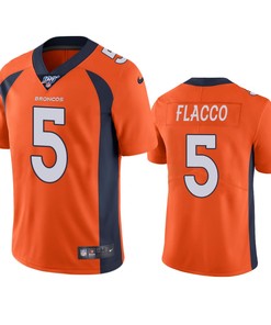 Denver Broncos Joe Flacco Orange 100th Season Vapor Limited Jersey