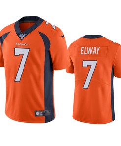 Denver Broncos John Elway Orange 100th Season Vapor Limited Jersey