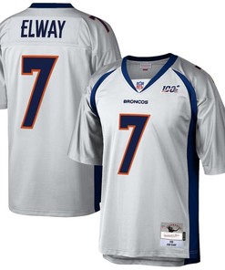 Denver Broncos John Elway Platinum Nfl 100 Retired Player Legacy Jersey