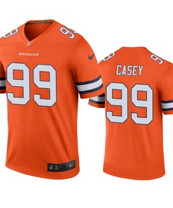 Denver Broncos Jurrell Casey Orange Color Rush Legend Jersey