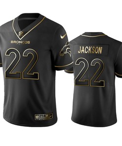 Denver Broncos Kareem Jackson Black Golden Edition 2019 Vapor Limited Jersey - Mens