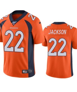Denver Broncos Kareem Jackson Orange 100th Season Vapor Limited Jersey