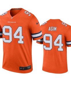 Denver Broncos Mctelvin Agim Orange Color Rush Legend Jersey