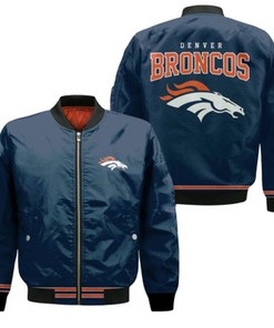 Denver Broncos NFL American Football Team Logo Navy Gift For Broncos Fans Bomber Jacket