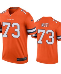Denver Broncos Netane Muti Orange Color Rush Legend Jersey