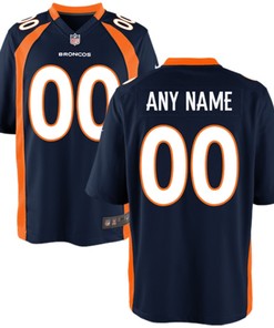 Denver Broncos Nike Customized Alternate Game Jersey - Navy Blue