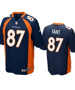 Denver Broncos Noah Fant 2019 Nfl Draft Navy Game Jersey