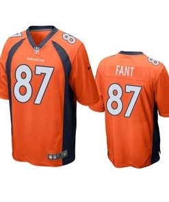 Denver Broncos Noah Fant 2019 Nfl Draft Orange Game Jersey