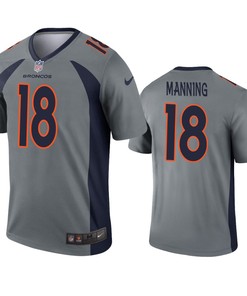 Denver Broncos Peyton Manning Gray Inverted Legend Jersey