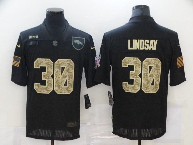 Denver Broncos Phillip Lindsay #30 Nfl 2020 Black Jersey