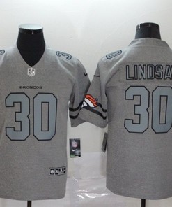 Denver Broncos Phillip Lindsay #30 Nfl 2020 Grey Jersey