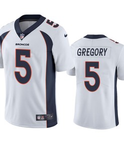 Denver Broncos Randy Gregory 5 White Vapor Limited Jersey
