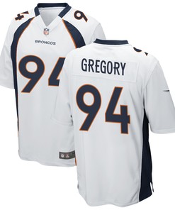 Denver Broncos Randy Gregory 94 Game Jersey - White Jersey