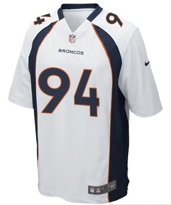 Denver Broncos Randy Gregory 94 Game Jersey - White Jersey