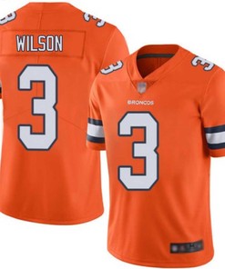 Denver Broncos Russell Wilson 3 Nfl American Football Orange Alternate Game Jersey Gift For Broncos Fans