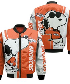 Denver Broncos Snoopy Lover 3D Printed Bomber Jacket Model 1781