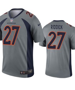 Denver Broncos Theo Riddick Gray Inverted Legend Jersey